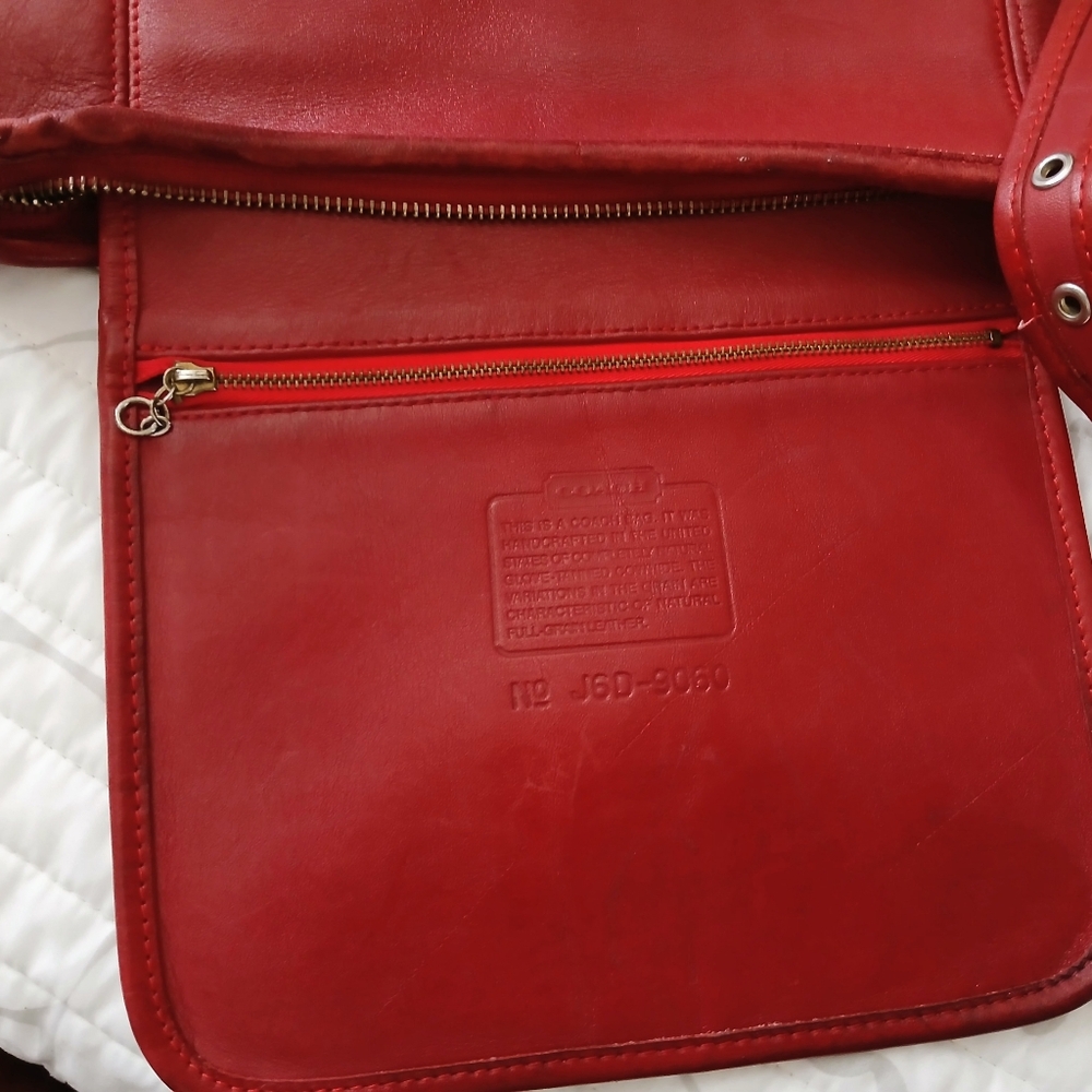 Vintage Coach All Leather Leather Shoulder Bag